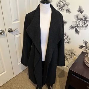 Black peacoat with belt